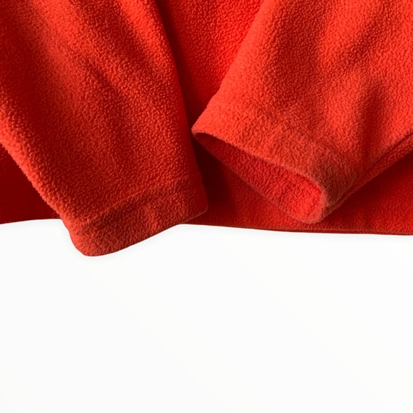 5/$25 📦 Eddie Bauer Orange Fleece 1/4 Zip - Picture 3 of 4